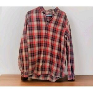 Eddie Bauer Mens XL TXL Plaid Flannel Shirt Tall Classic Chore Workwear